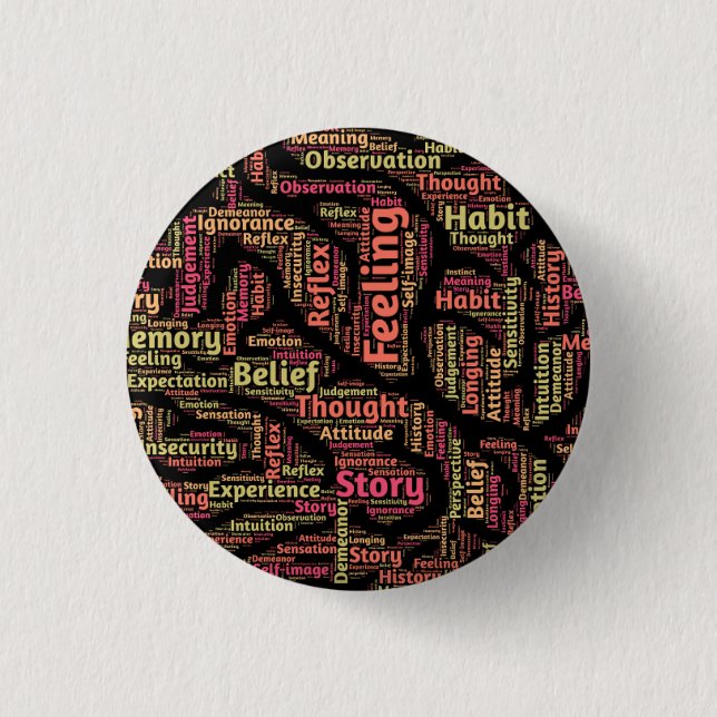 Perception Inspirational Word Art   3 Cm Round Badge (Front)