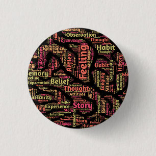Perception Inspirational Word Art   3 Cm Round Badge