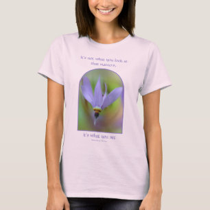 Perception Quote Purple Flower Inspirational T-Shirt