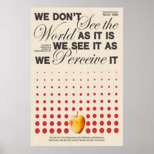 Perception Typography Poster Conceptual Art Print