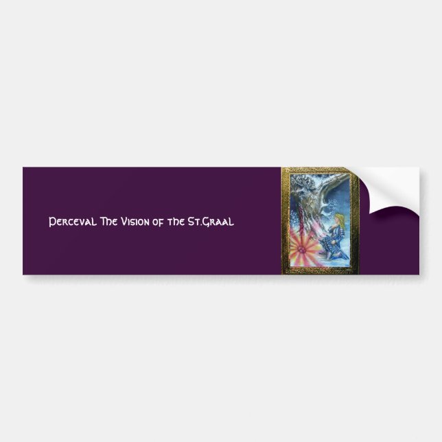 PERCEVAL AND VISION OF THE HOLY GRAIL BUMPER STICKER (Front)