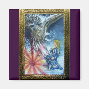 PERCEVAL AND VISION OF THE HOLY GRAIL MAGNET