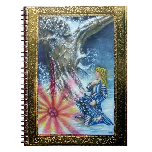 PERCEVAL AND VISION OF THE HOLY GRAIL SPIRAL NOTEBOOK (Front)