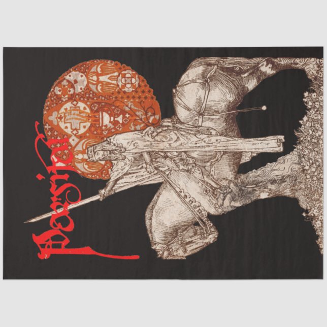 PERCEVAL LEGEND /QUEST OF THE HOLY GRAIL Black Red Tissue Paper (Front)