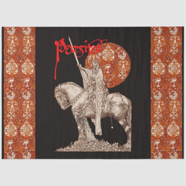 PERCEVAL LEGEND /QUEST OF THE HOLY GRAIL Black Red Tissue Paper (Front)