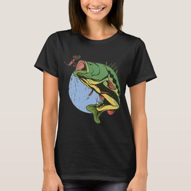 Perch fish fishing angler T-Shirt (Front)