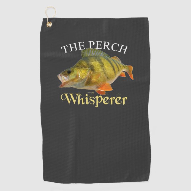 Perch Whisperer Dark Fishing Towel (Front)