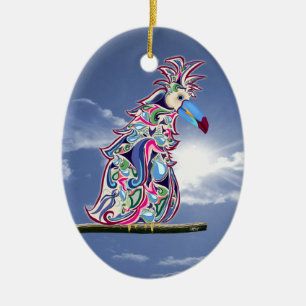Perched Ceramic Tree Decoration