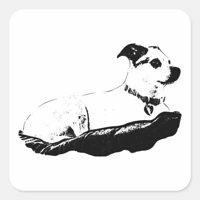 Perched & Observant Square Sticker (Front)