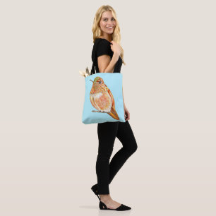 Perched Orange Hummingbird  Tote Bag