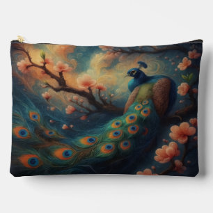 Perched Peacock  Accessory Pouch