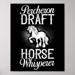 Percheron Draught Horse Horseback Riding Saddle  Poster