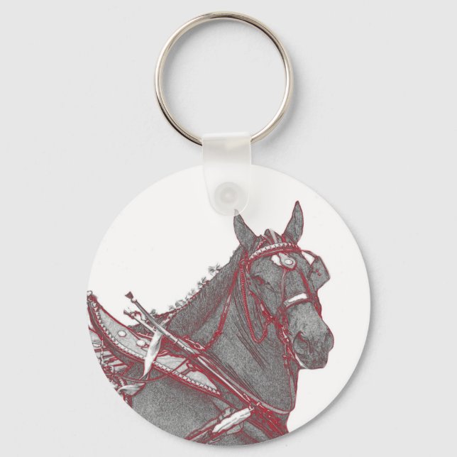 Percheron Horse Key Chain (Front)