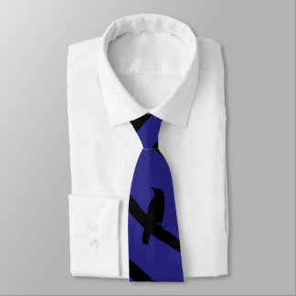Perching Crow, dark blue Tie