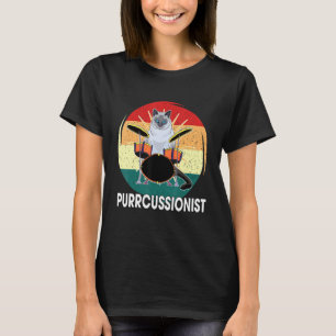 Percussion Drummer Drumming Drums Saying I Kitten T-Shirt
