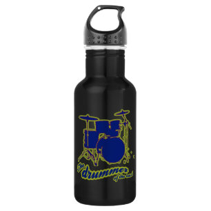 percussion drums ~ drummer 532 ml water bottle