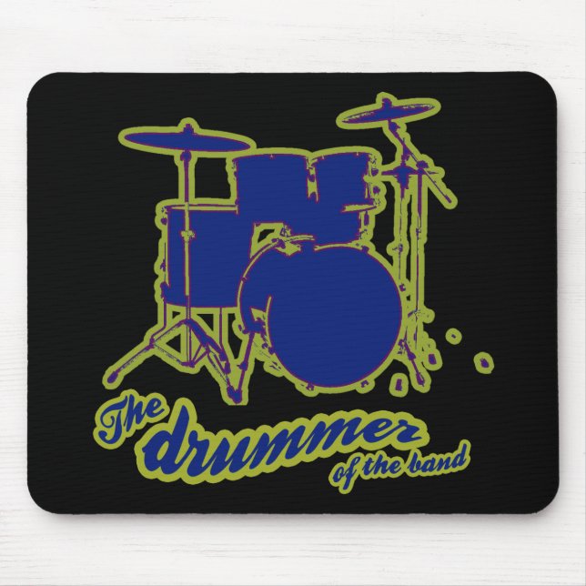 percussion drums ~ drummer mouse pad (Front)