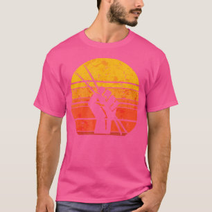 Percussion Drumsticks Drummer Fist Retro Musician T-Shirt