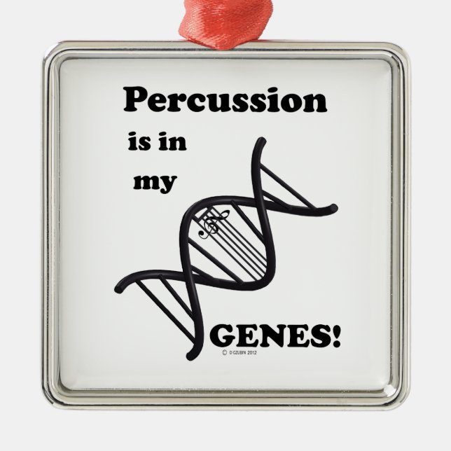 Percussion in my Genes Metal Tree Decoration (Front)