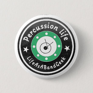 percussion life 6 cm round badge