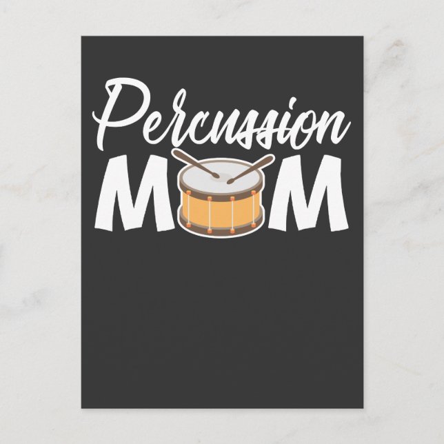 Percussion Mum Drum musical instrument Drummer Postcard (Front)