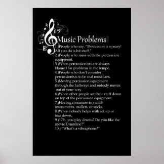 Percussion Problems List Poster