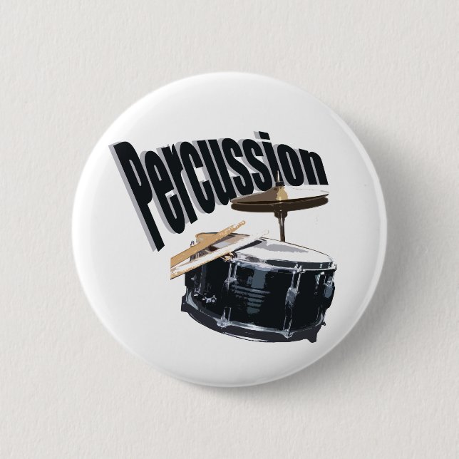 Percussion/ Snare 6 Cm Round Badge (Front)