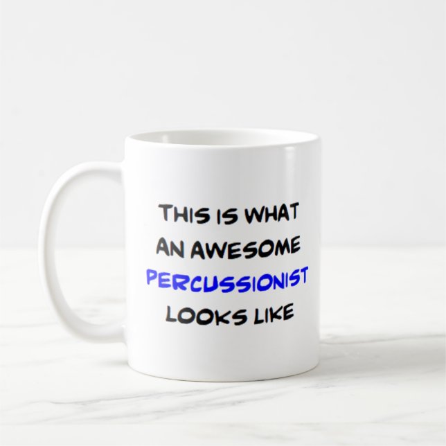 percussionist, awesome coffee mug (Left)