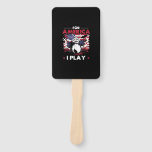 Percussionist Drum Drummer American Flag Patriotic Hand Fan