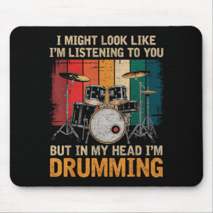 Percussionist Drumming For Drum Set Lover Drummers Mouse Pad