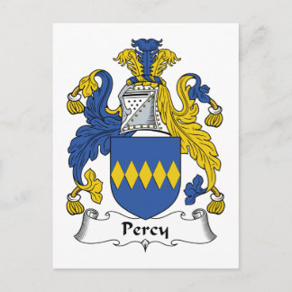 Percy Family Crest Postcard