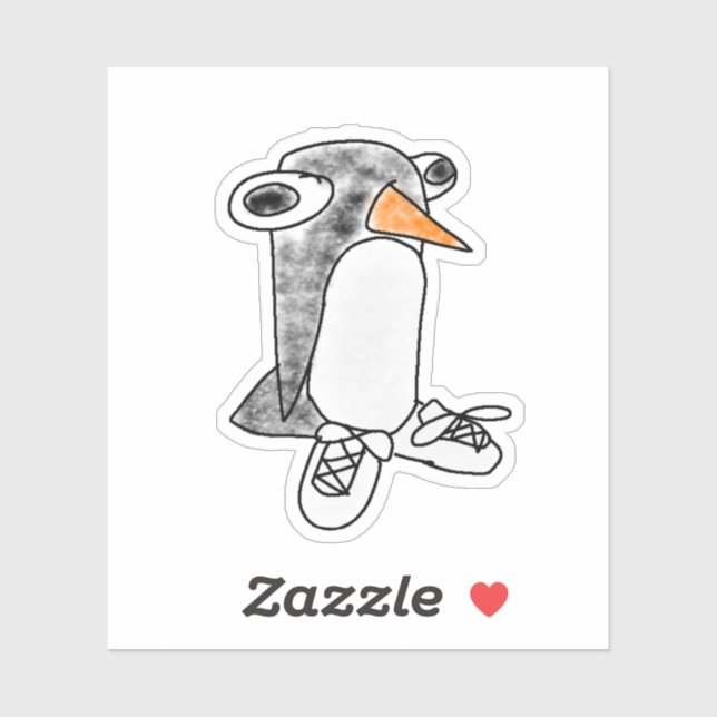 Percy Penguin Die-Cut Vinyl Sticker (Sheet)