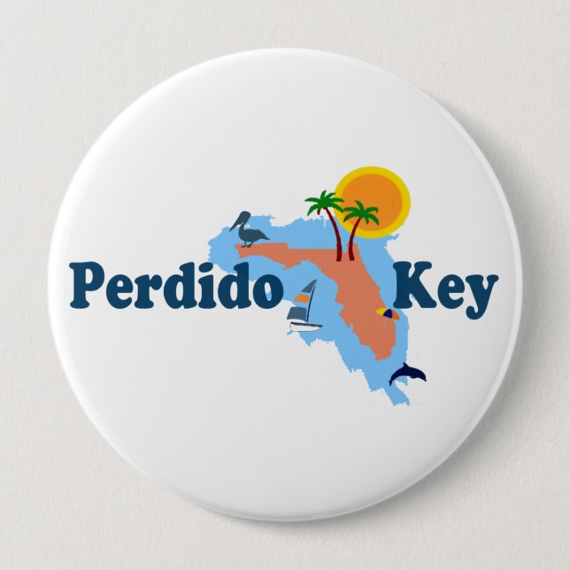 Perdido Key. 10 Cm Round Badge (Front)