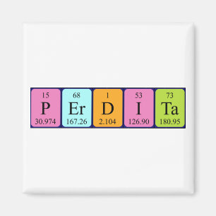 Perdita periodic table name magnet