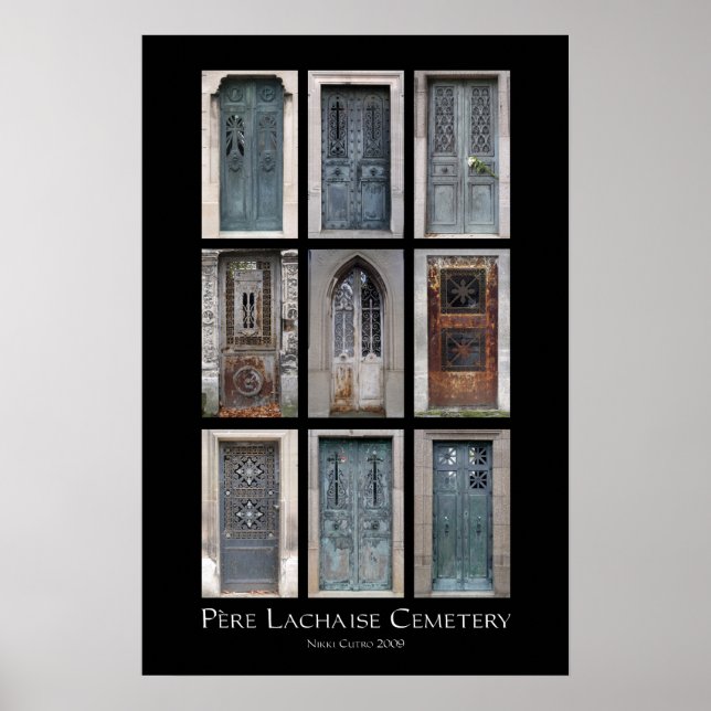 Père Lachaise Cemetery Crypt Print (Front)