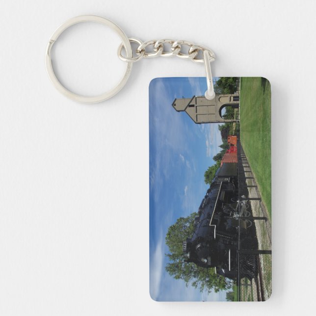 Pere Marquette 1223 train & Caboose key chain (Front)