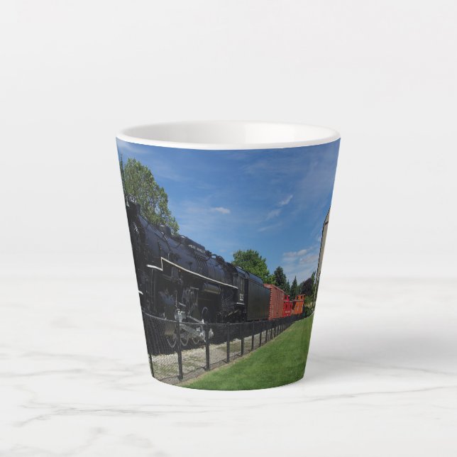 Pere Marquette 1223 train latte mug (Front)
