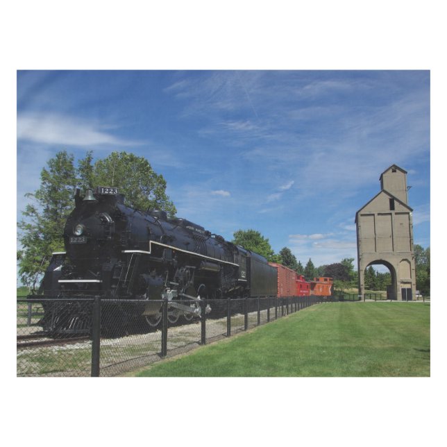 Pere Marquette 1223 train tablecloth (Front (Horizontal))