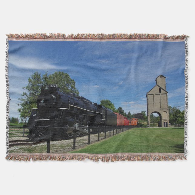 Pere Marquette 1223 train throw blanket (Front)