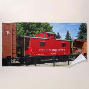 Pere Marquette Caboose A986 beach towel