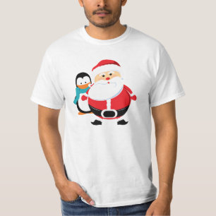 Père Noël et Manchot Santa Claus t-shirt