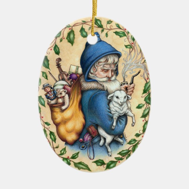 Pere Noel FATHER CHRISTMAS ORNAMENT (Front)
