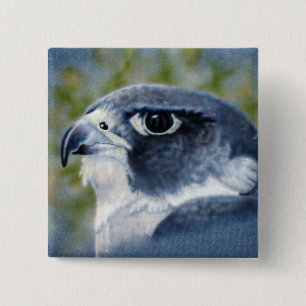 Peregrine-airbrush 15 Cm Square Badge