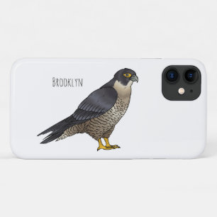 Peregrine falcon bird cartoon illustration Case-Mate iPhone case
