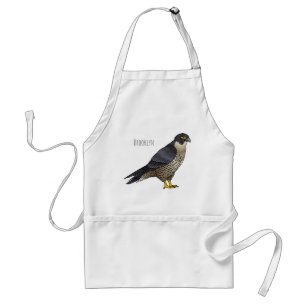 Peregrine falcon bird cartoon illustration  standard apron