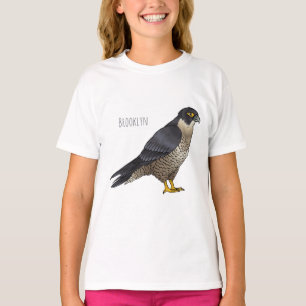 Peregrine falcon bird cartoon illustration T-Shirt