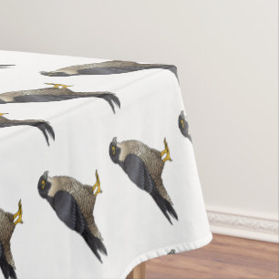 Peregrine falcon bird cartoon illustration tablecloth