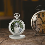 Peregrine Falcon Bird of Prey Pocket Watch<br><div class="desc">Classic and stylish pocket watch with white numerals that features the photo image of a handsome Peregrine Falcon. Select from gold or silver metal finish. Makes a classy gift!</div>
