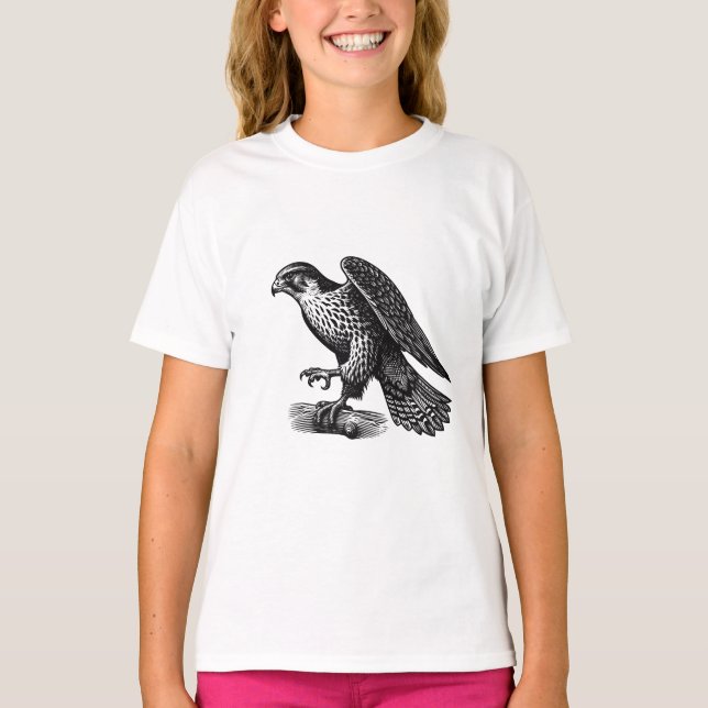 Peregrine falcon  Girls' T-Shirts (Front)