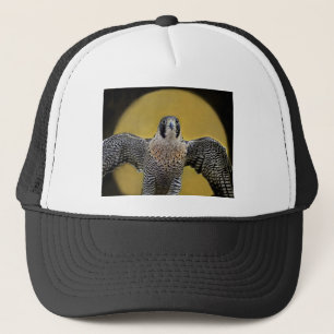 Peregrine Falcon Moon Rising Trucker Hat